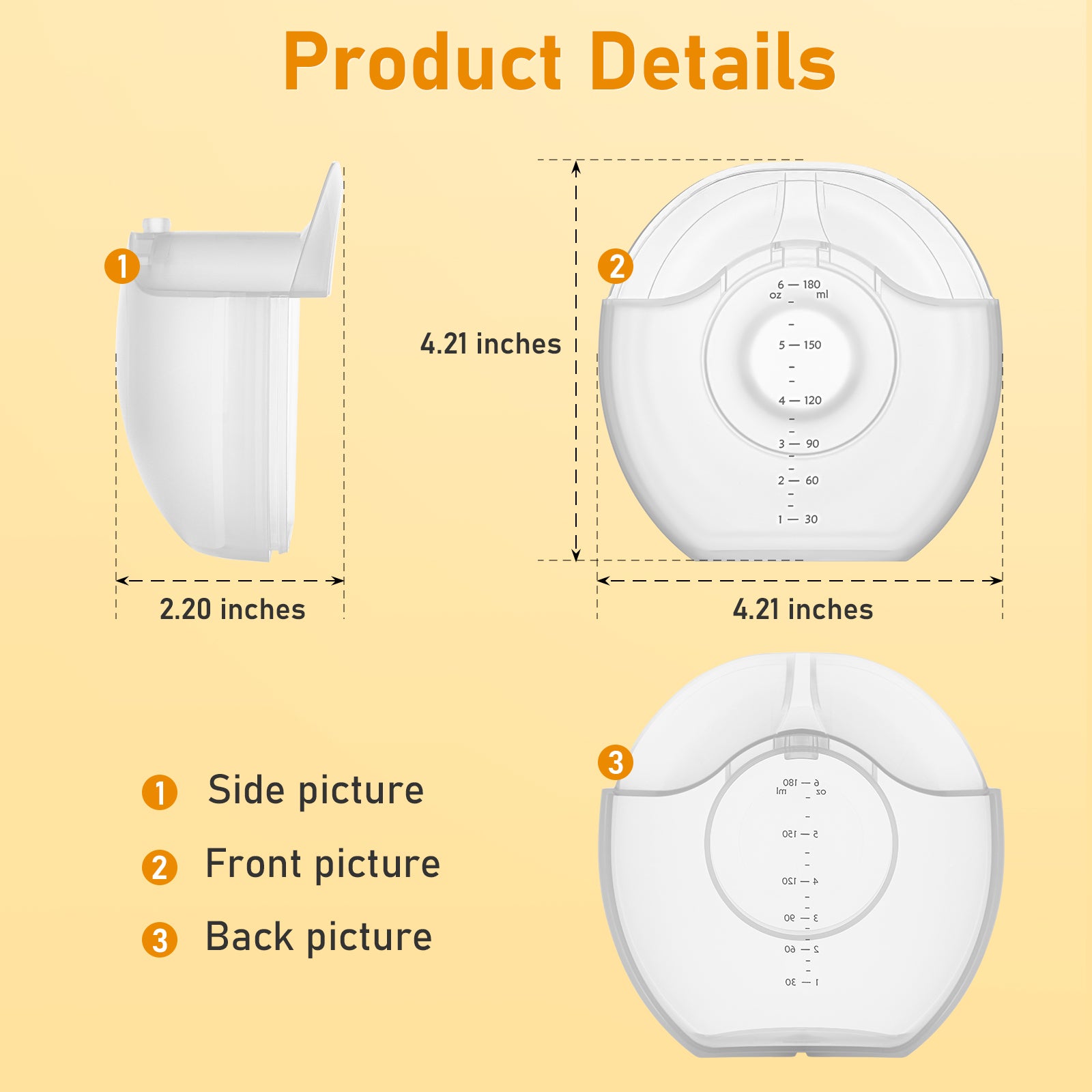 Contenedor de leche MISSAA compatible con la bomba de lactancia GLE10